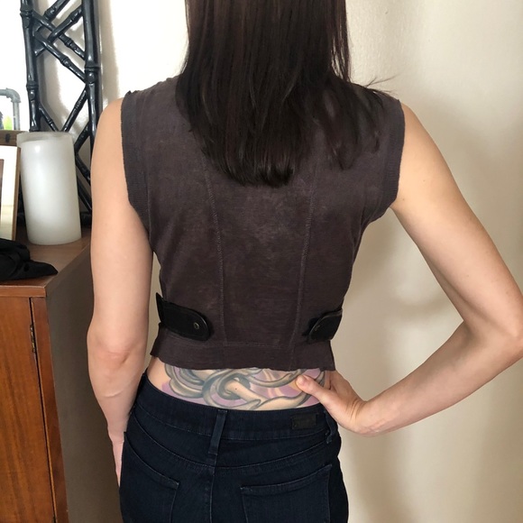 Allsaints brown cotton top from London - Picture 5 of 9